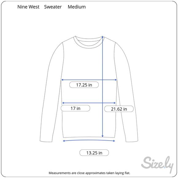 Nine West Womens Pullover Crew Neck Sweater Size M Navy Pink Metallic Striped - Picture 2 of 8